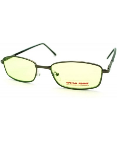 Thin Metal Rectangular Frame Sunglasses Unisex 8 Colorful Lens - Metal - CE11LD0OFAD $8.31 Rectangular