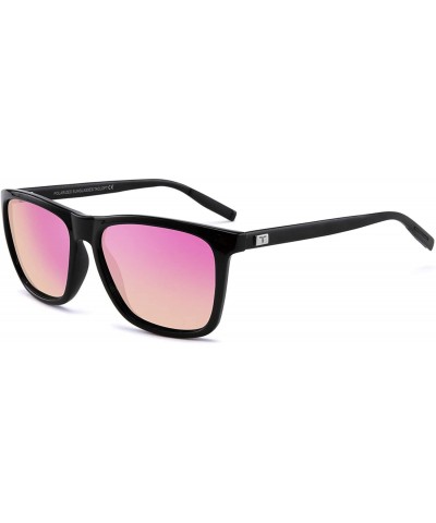 Vintage Aluminum Sunglasses for Men/Women 57MM Polarized Sunglasses TL7005 - Black Temple / Pink Lens - CM18HAOSOMM $7.04 Rec...