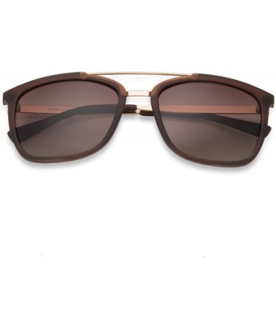 Classic Polarized Sunglasses for Men Women- Horn Rimmed- UV400 Protection - Brown Frame 7062 - CM18RUZZ4LA $6.36 Wayfarer